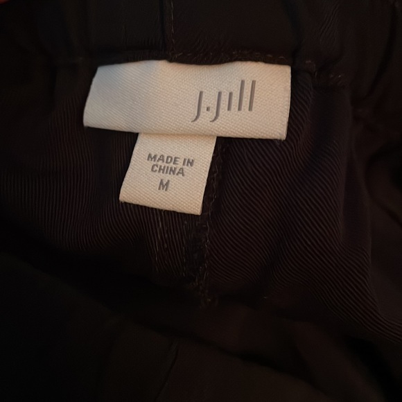 J Jill jet black wide leg cropped pants size M, elastic band waist,27”inseam - Picture 5 of 6